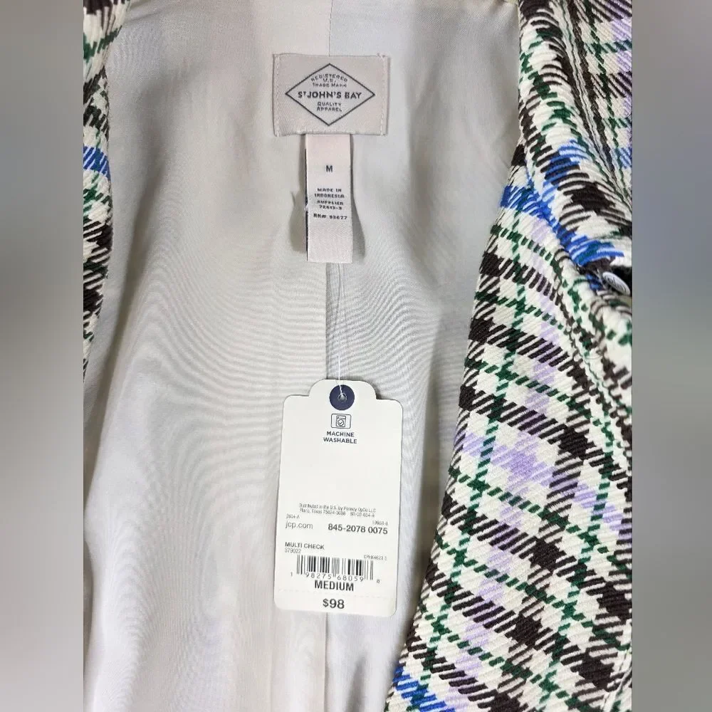 St. John's Bay Midweight Quilted Coat Size Medium NWT